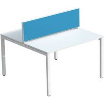 Écran Easy Office 33 X 140 Cm Cadre Plateau Tissu Bleu