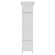 Armoire extérieure électrifiée 5 casiers jaune RAL 1023 - Galvanisée - 1855x484x633 mm - Recharge batterie - Garantie 2 ans