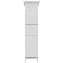 Armoire Extérieure Électrifiée À 5 Casiers Grise Ral 7032