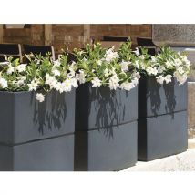 Jardiniere Patio Rectangulaire 80 X 27 X 80 Cm Taupe