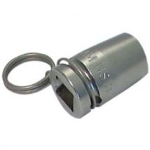 Douille Chocs 1/2'' Courte 6 Pans De 18mm Avec Clip Inox Fme