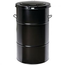 Poubelle 115l En Tôle D'acier L490xl490xh805 Noire