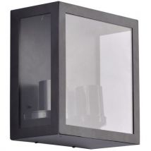 Applique Toscane 2 Lumières Rectangle En Métal Et Verre Noir