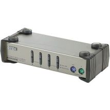 Aten - Commutateur KVM CS84 PS2 4 Ports - Câble 1.2m - Idéal pour le contrôle de plusieurs ordinateurs