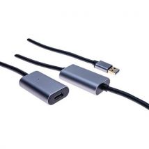 Rallonge Amplifiée Aluminium Usb 3.0 -10m Actif Jusqu'a 30m