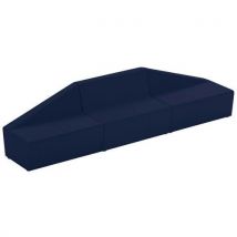 Pack 3 Chauffeuses Maldiv Enduit Pvc Bleu Nuit