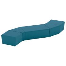 Pack 5 Poufs Maldiv Tissu Polyester Vert Canard