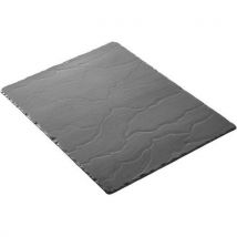 Plateau Rectangulaire En Porcelaine Noir Basalt