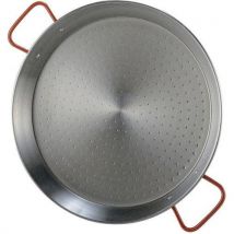 Plat À Paëlla En Acier Poli À Anses - 36 Cm