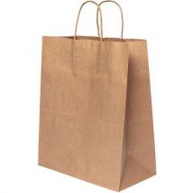 Sac Cabas En Papier Kraft - 260x320 Mm - Marron