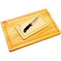 Planche À Découpe En Hêtre Avec Rigole - 40x24x2 Cm