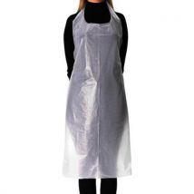 Matfer - Lot de 100 tabliers jetables polyéthylène transparent - 120x70 cm - Protection corps EPI