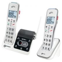 Téléphone Duo Sans Fil Et Répondeur Amplidect 595 U.l.e Blanc -geemarc