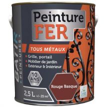 Peinture Fer Et Métaux Ecolabel Aquarel-25l Rouge Basque