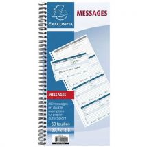 Carnet Spiralé 297x148cm Messages Téléphones (4 À La Page)
