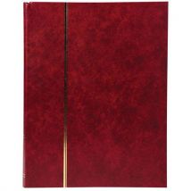 Album À Timbres Simili-cuir 32 Pges Noires 225x305cm Rouge