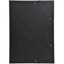 Chemise À Élastique 3 Rabats Carte Lustrée 600gm2 - A3 Noir