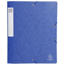Bte De Class. Cartobox Dos 25mm Cte Lustrée A4 Bleu