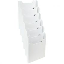 Trieur Mural A4 Vertical 6 Cases - Gris Lumière