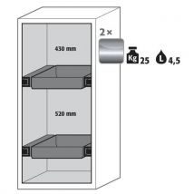 Armoire De Sécurité Pegasus 129cm Jaune Wdac 4 Tiroirs