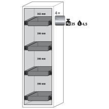 Asecos - Armoire de sécurité S-PHOENIX 60 - 1 tiroir - Résistance au feu 90 min - Capacité 10L - Pour produits inflammables