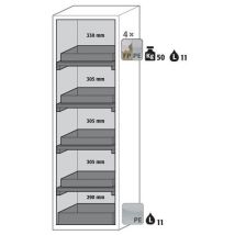 Asecos - Armoire de sécurité Phoenix 60 - 90 min résistance au feu - 2 tiroirs - 1102x600x574 mm - Gris clair