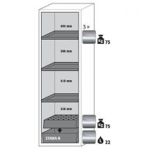 Armoire Sécurité Phoenix 60 Gris Paillasse 89 Tiroir Inox