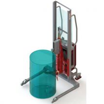 Manuvit - Gerbeur semi-électrique Levfix600 - Pince automatique 1 fût - 350 kg - 135 cm levée