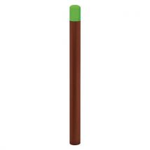 Potelet Carrefour École Ø76 Mm - Aspect Corten/vert 6018