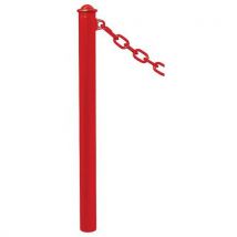 Potelet Province Ø76 Mm Chaines 1 Anneau Agora Rouge 3020