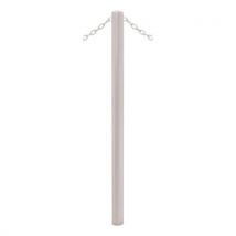 Potelet Carrefour Ø 60 Mm Chaines 2 Anneaux Galva Gris 7044