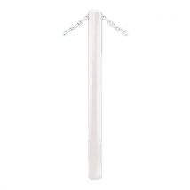 Potelet Carrefour Ø 76 Mm Chaines 2 Anneaux Galva Blanc 9010