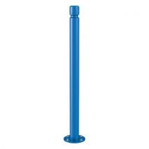Procity - Potelet inclinable amortichoc Agglo - Zinc Bleu - Ø 7.6 cm - Hauteur 128 cm - Métal - Fixation à sceller