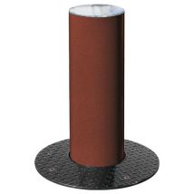 Procity - Borne rétractable Ø 22 cm Inox Brossé Aspect Corten - Hauteur 61 cm - Fixation à sceller - Robuste et Élégant