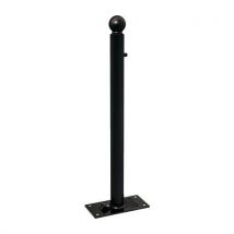Potelet Rabattable Solibloc Ø 76 Mm Boule - Noir 9005