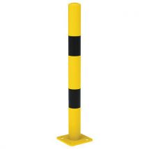 Poteau De Protection Ø 9 Cm - Jaune Avec Bandes Noires