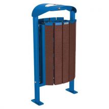Cendrier/poub Silaos 50 L Acier/plast Recy Platine Bleu 5010