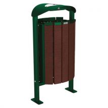 Cendrier/poub Silaos 50 L Acier/plast Recy Platine Vert 6005