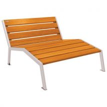 Chaise Longue Silaos 2p Acier/bois Gris 7044/chêne Clair
