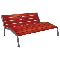 Chaise Longue Silaos 3p Acier/bois - Gris Procity/acajou
