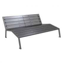 Chaise Longue Silaos 3 Places Acier - Gris Procity