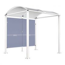Procity - Abri vélos Voûte M - 6 places - Acier & Verre - Blanc 9010 - 2.5m x 2.17m