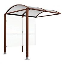 Abri Vélos Voûte M Réglable Compl. Bardage Fond Asp Corten