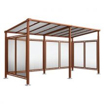 Abri Vélos Milan Complémentaire Bardages Asp Corten