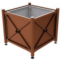 Jardinière Acier Province Inox 100x100 Cm Bac Aspect Corten