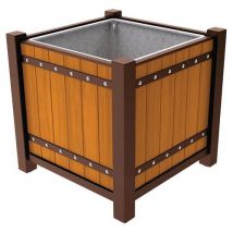 Jardinière Sarlat 106 X 106 Cm Bac - Chêne Clair/marron 8017