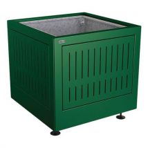 Jardinière Silaos Acier 80 X 80 Cm Avec Bac - Vert 6005