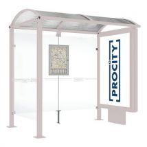 Abri Bus Voûte 2.50 M Caisson 1 Bardage Lat. Gris 7044