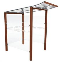 Abri Caisse Modulo 1.30 M Bardages Latéraux Aspect Corten