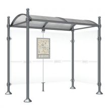 Abri Bus Province 2.50 M 1 Bardage Lat. Boule Gris Procity